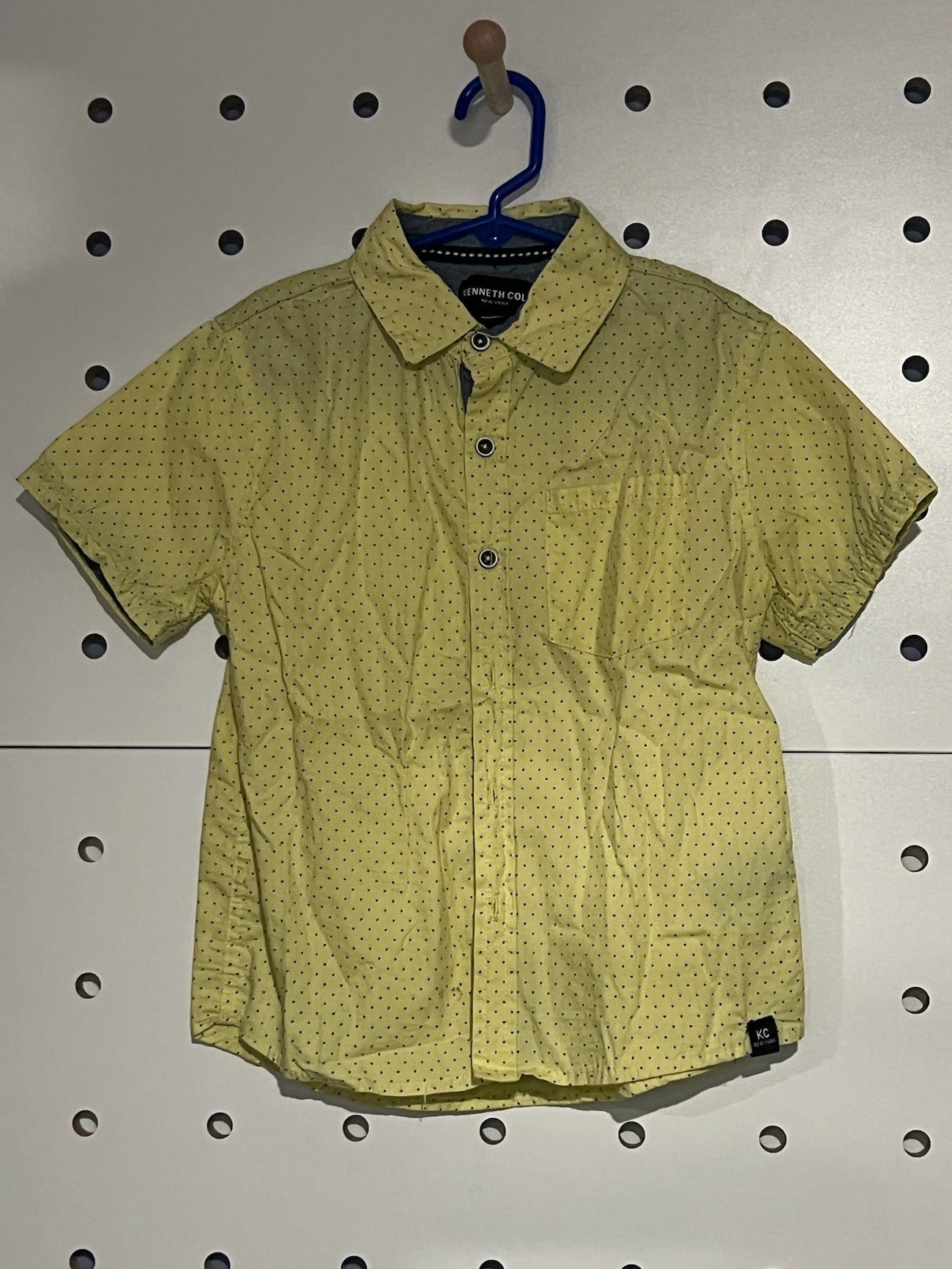 Kenneth Cole - Kids' Yellow Short Sleeve Button Down Shirt