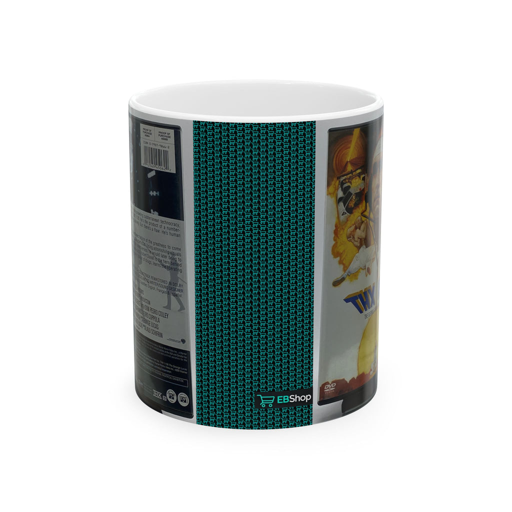Mug with a printed design on a white background