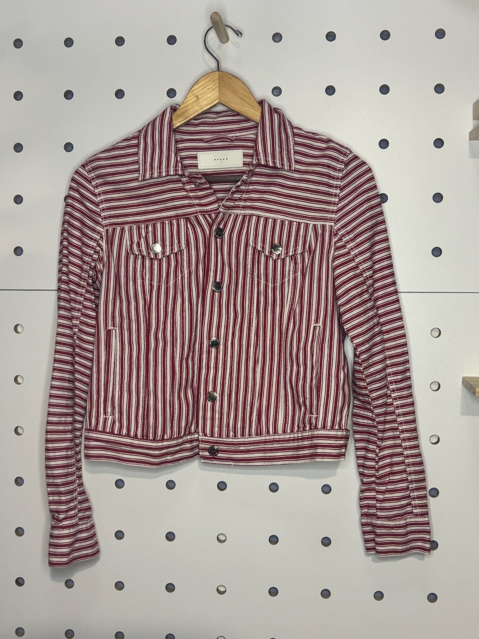 Blank NYC - Jacket Red and White Denim Jacket