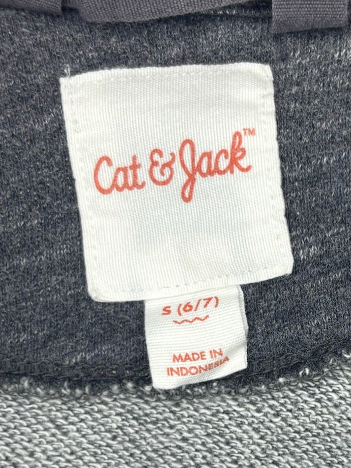 Cat & Jack - Kids Dark Grey Full-Zip Hooded Sweatshirt