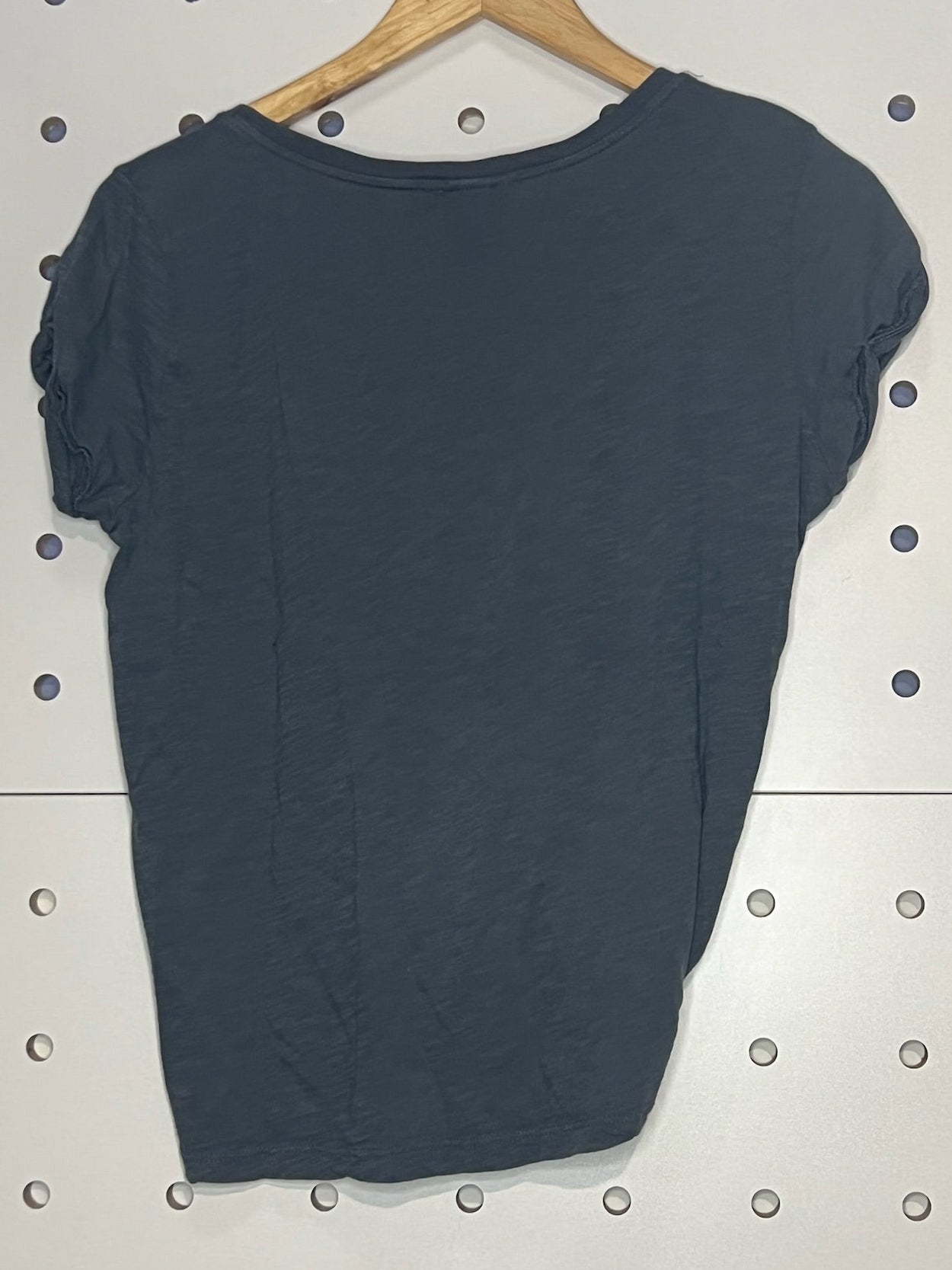 H&M - Basic Knotted Gray Cropped T-Shirt