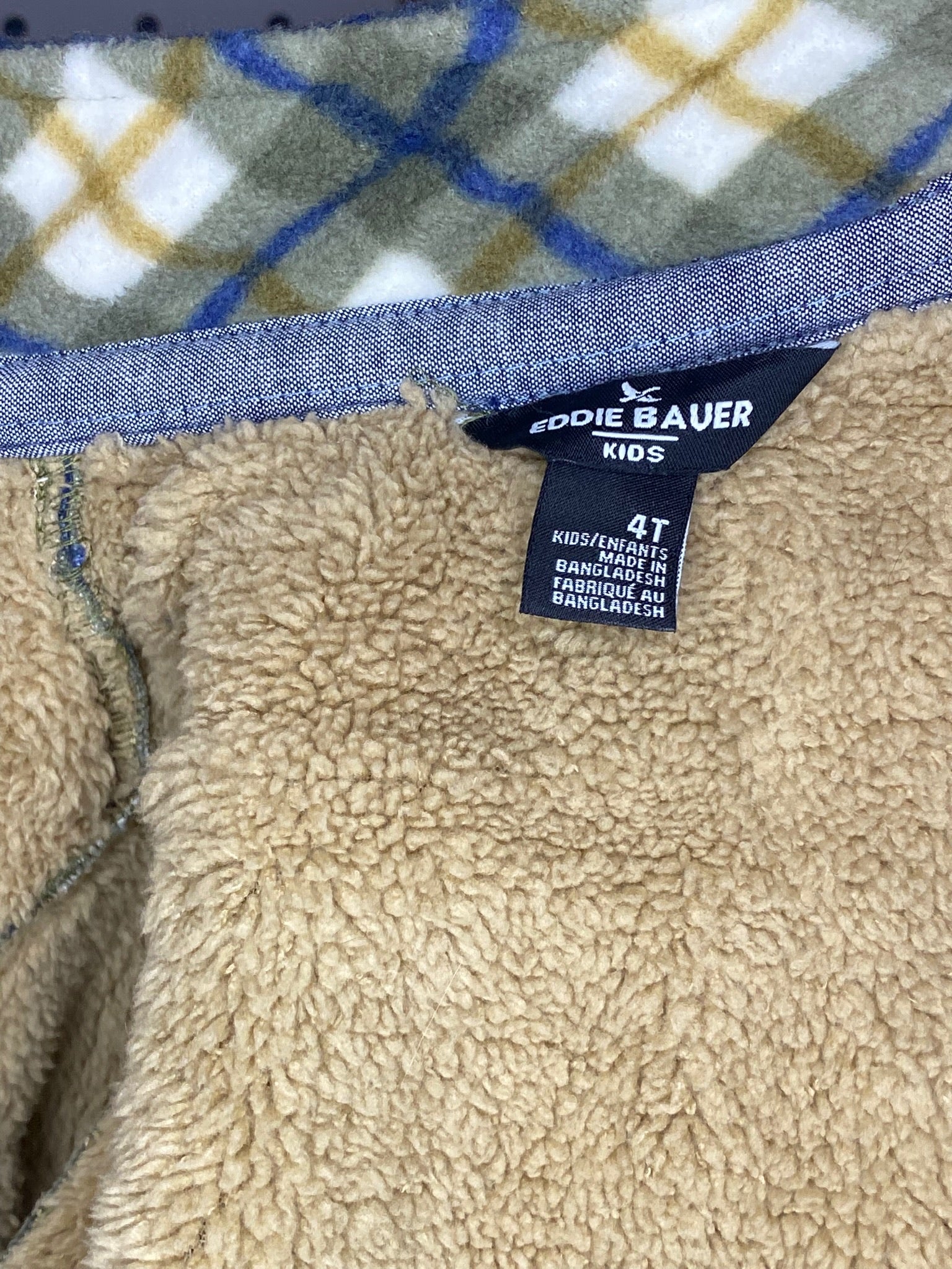 Eddie Bauer - Toddler's Plaid Fleece Snap Jacket