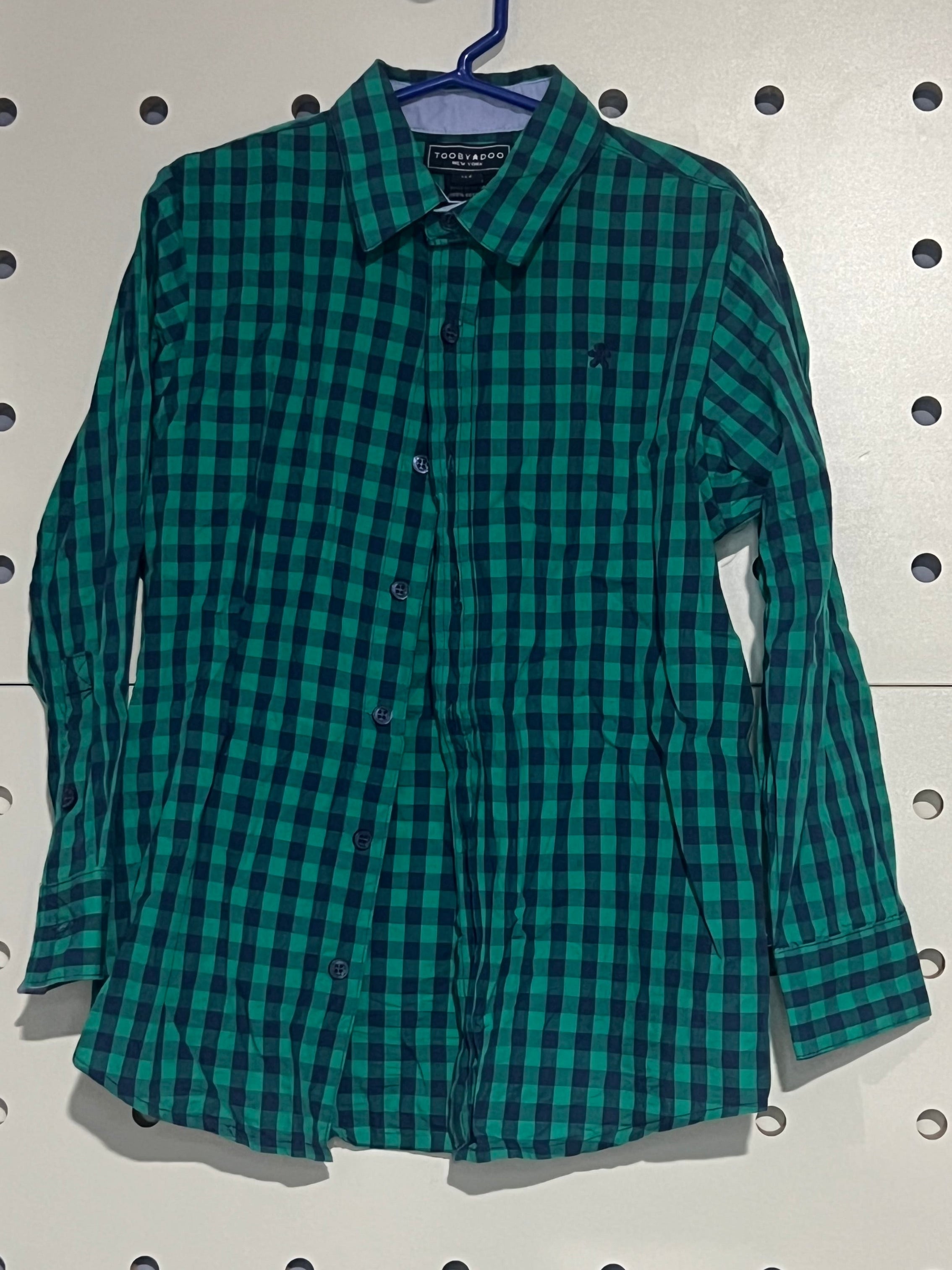 Toobydoo New York - Green And Blue Plaid Button Down