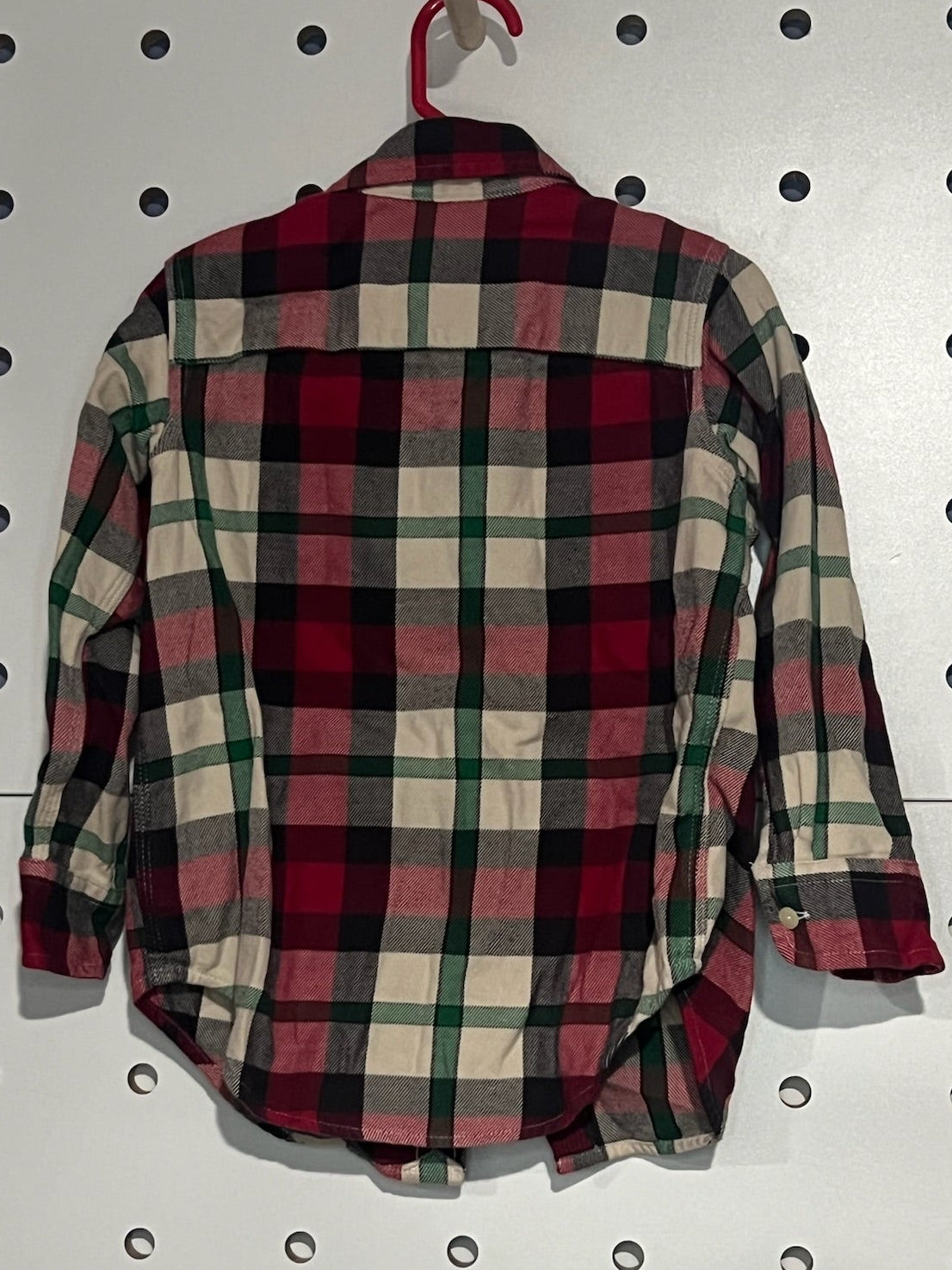 Polo by Ralph Lauren - Kids' Red Cream and Green Flannel Button Down Shirt