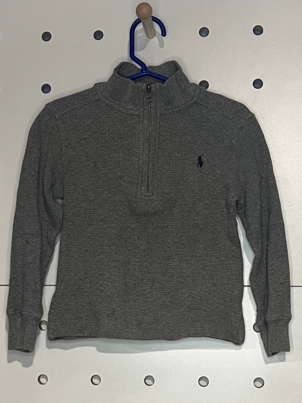 Polo by Ralph Lauren - Grey Waffle Quarter Zip Pullover