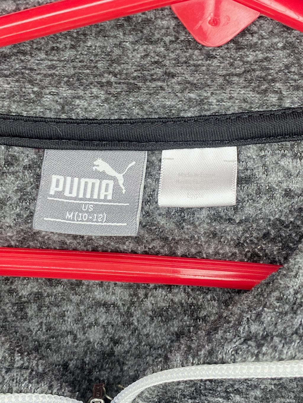 Puma - Youth Gray Full Zip Fleece Track Jacket