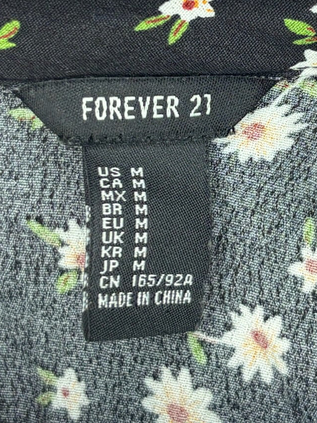 Forever 21 - Black Flowered Blouse