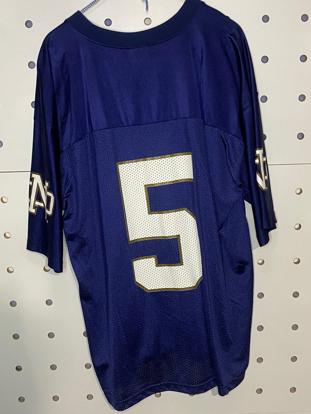 Adidas - NCAA Navy Blue Notre Dame Fightin' Irish Football Jersey