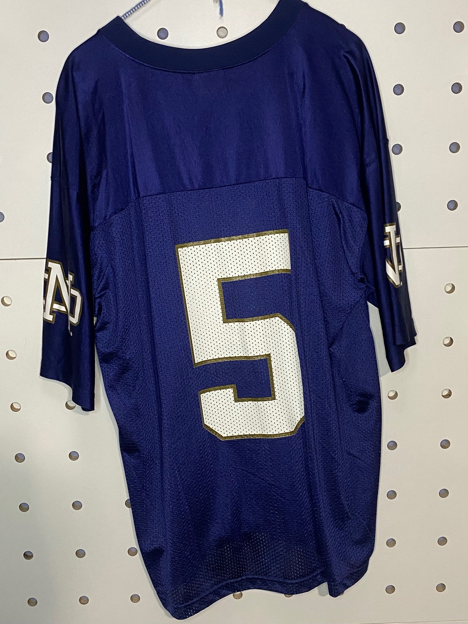 Adidas - NCAA Navy Blue Notre Dame Fightin' Irish Football Jersey