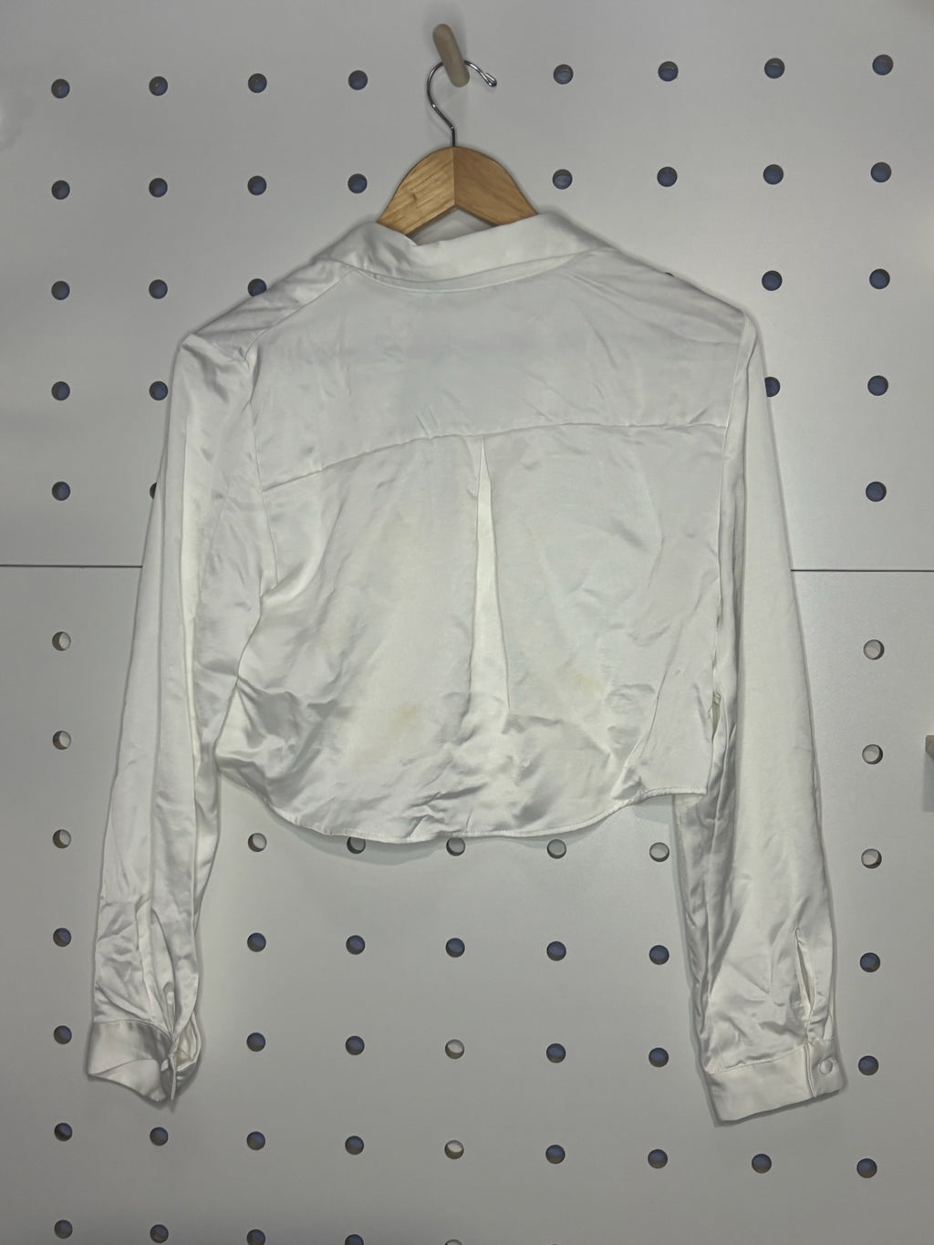 ZARA - Cropped White Blouse
