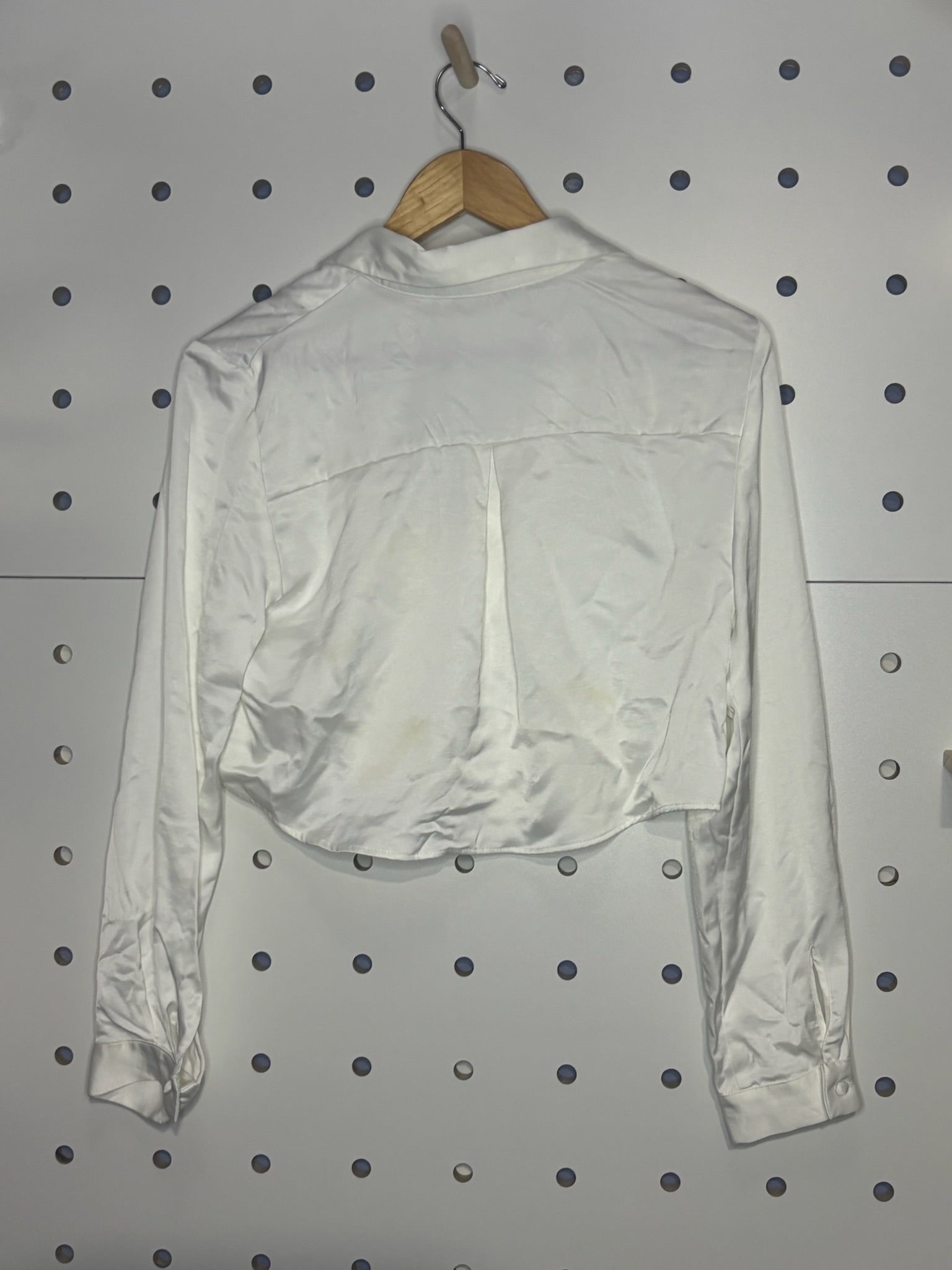 ZARA - Cropped White Blouse