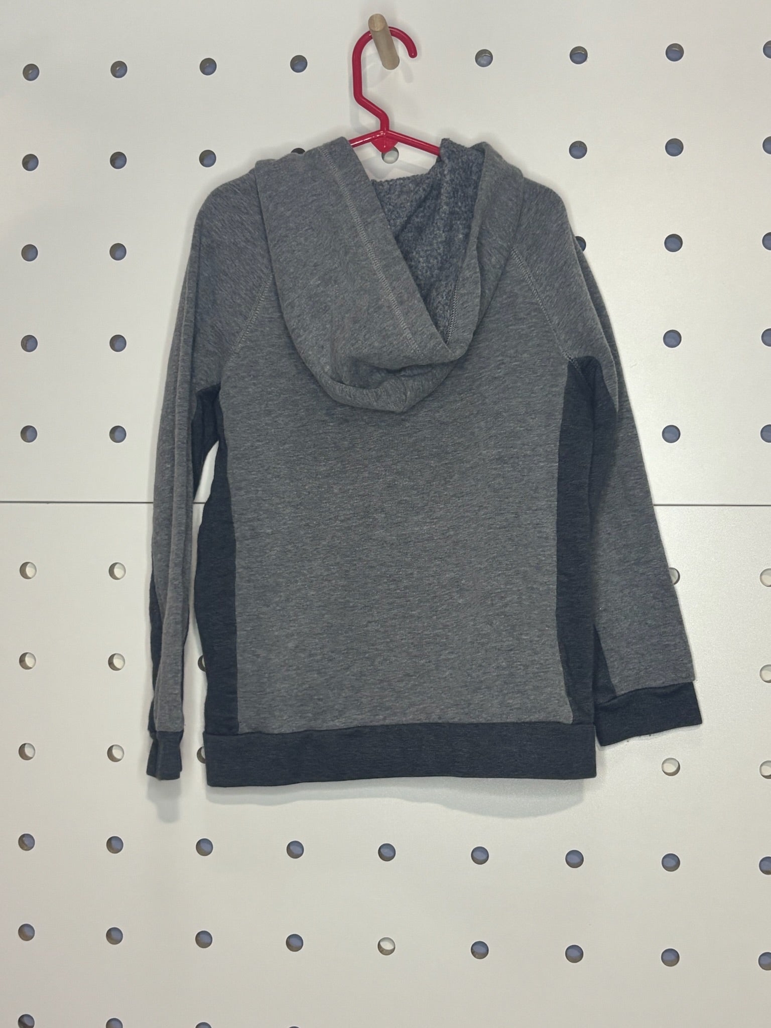 Cat & Jack - Kids Two-Tone Grey Full-Zip Hooded Sweatshirt
