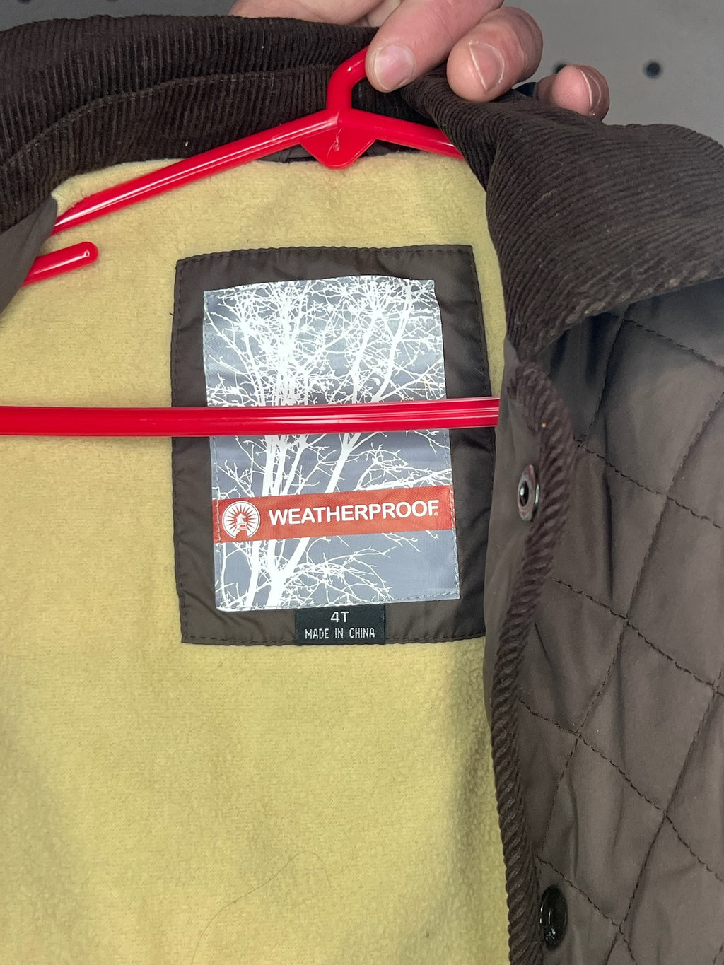 Weatherproof - Brown Quilted Snap Jacket