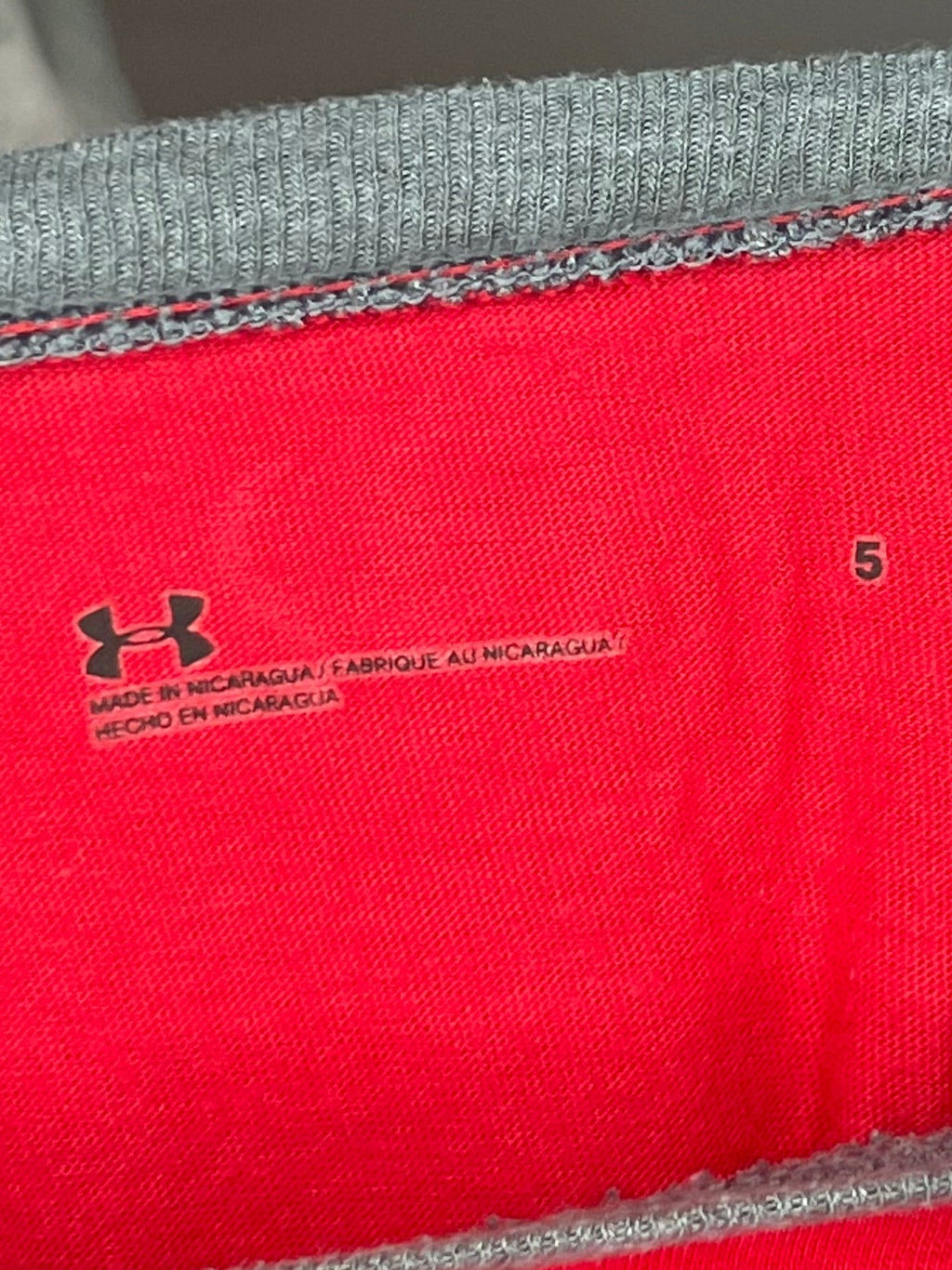 Under Armour - Kids' Red and Grey Baseball T-Shirt