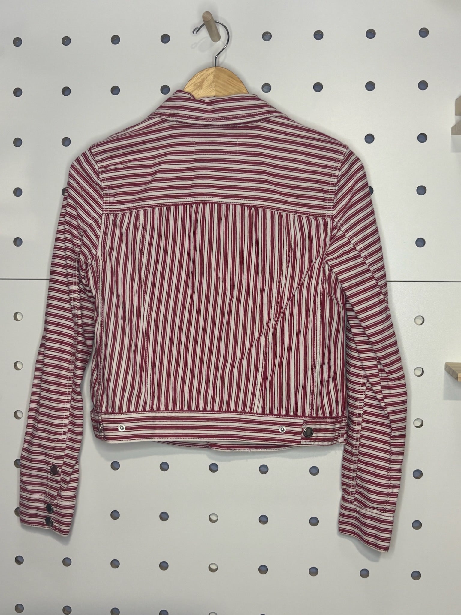 Blank NYC - Jacket Red and White Denim Jacket