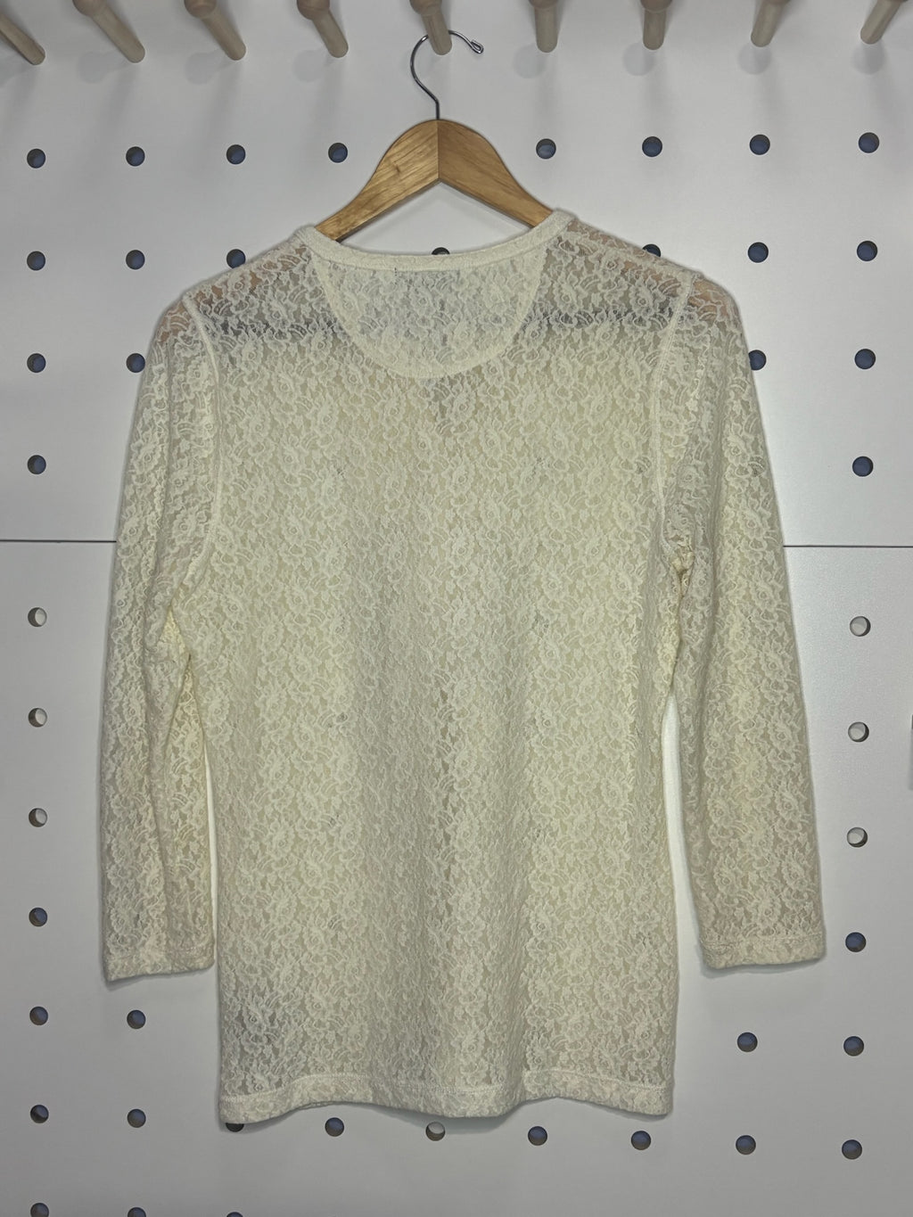 Lauren Jeans Co by Ralph Lauren - Cream Ruffled Lace Blouse