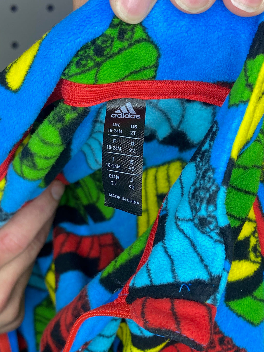 Adidas - Toddler Lego Multicolored Lightweight Full Zip Fleece