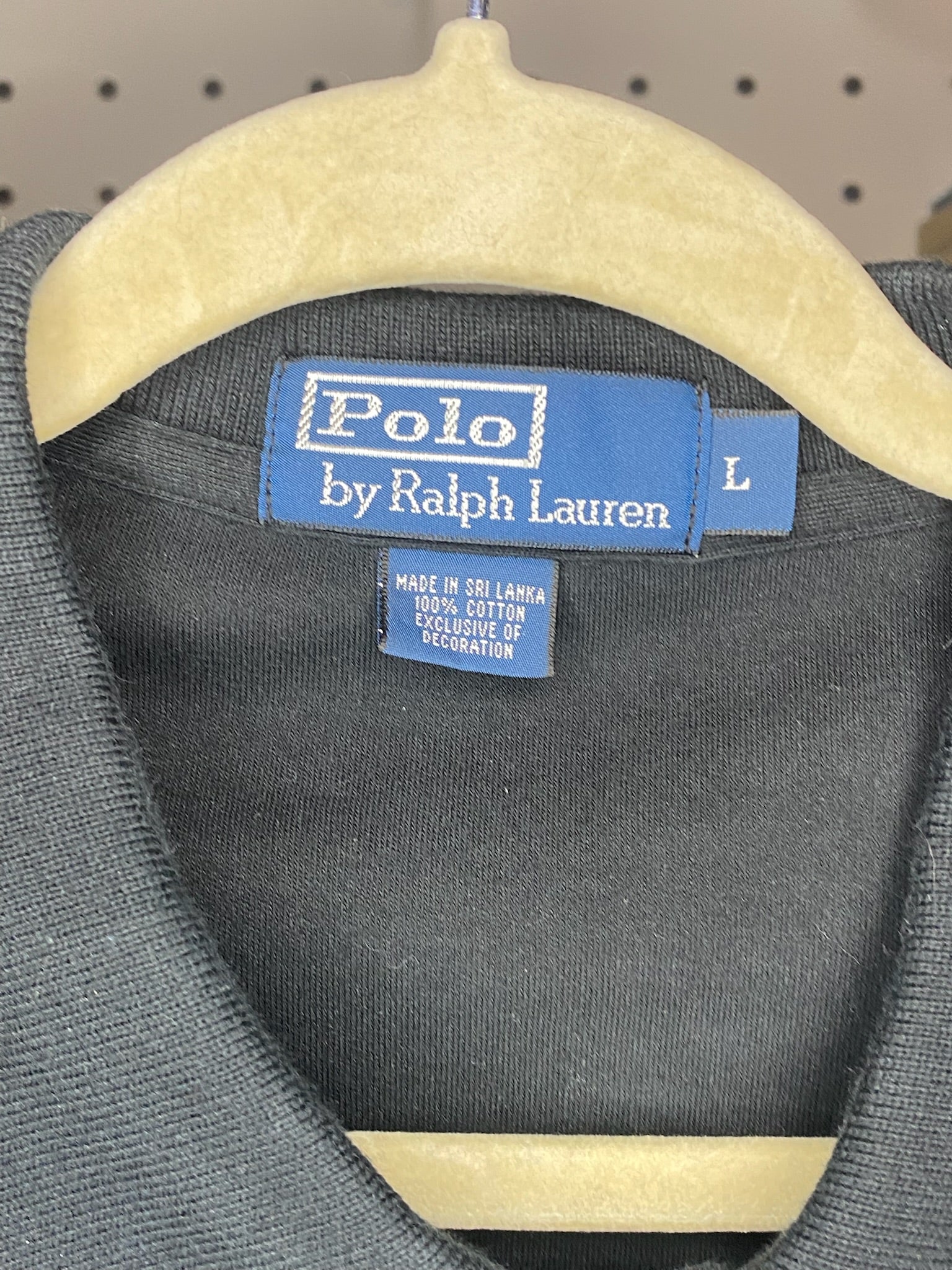 Polo by Ralph Lauren - Men's Black Cotton Polo with Red Logo