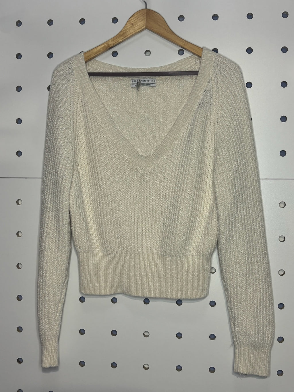 Urban Outfitters - Cream V-Neck Sweater