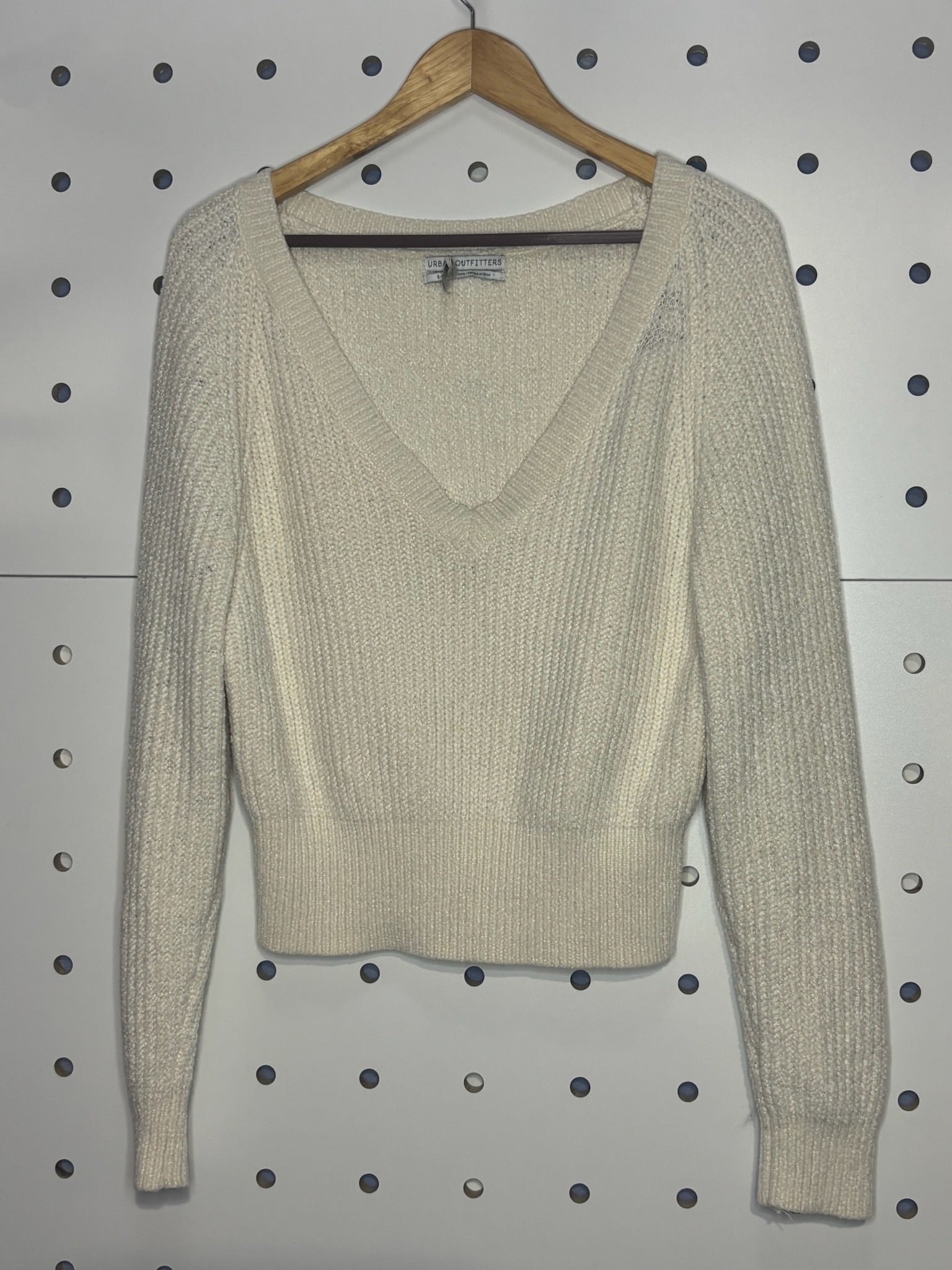 Urban Outfitters - Cream V-Neck Sweater