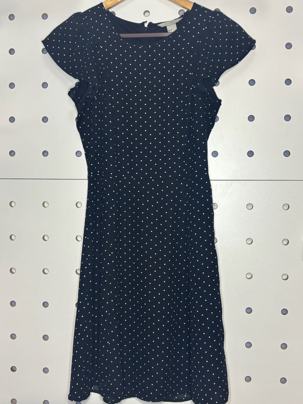 H&M - Black Short Sleeved Polka Dot Dress