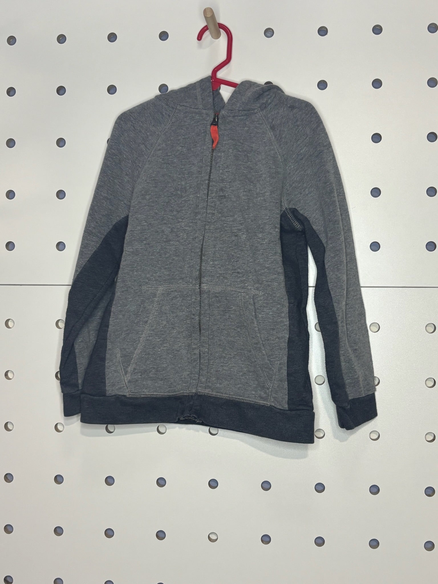 Cat & Jack - Kids Two-Tone Grey Full-Zip Hooded Sweatshirt