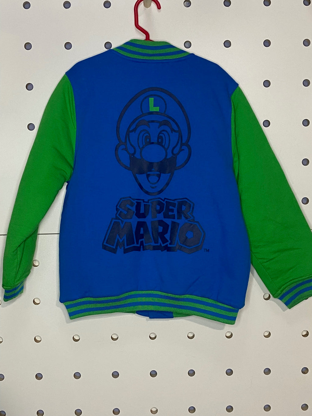 Super Mario - Kids' Blue and Green Luigi Bomber Snap Jacket