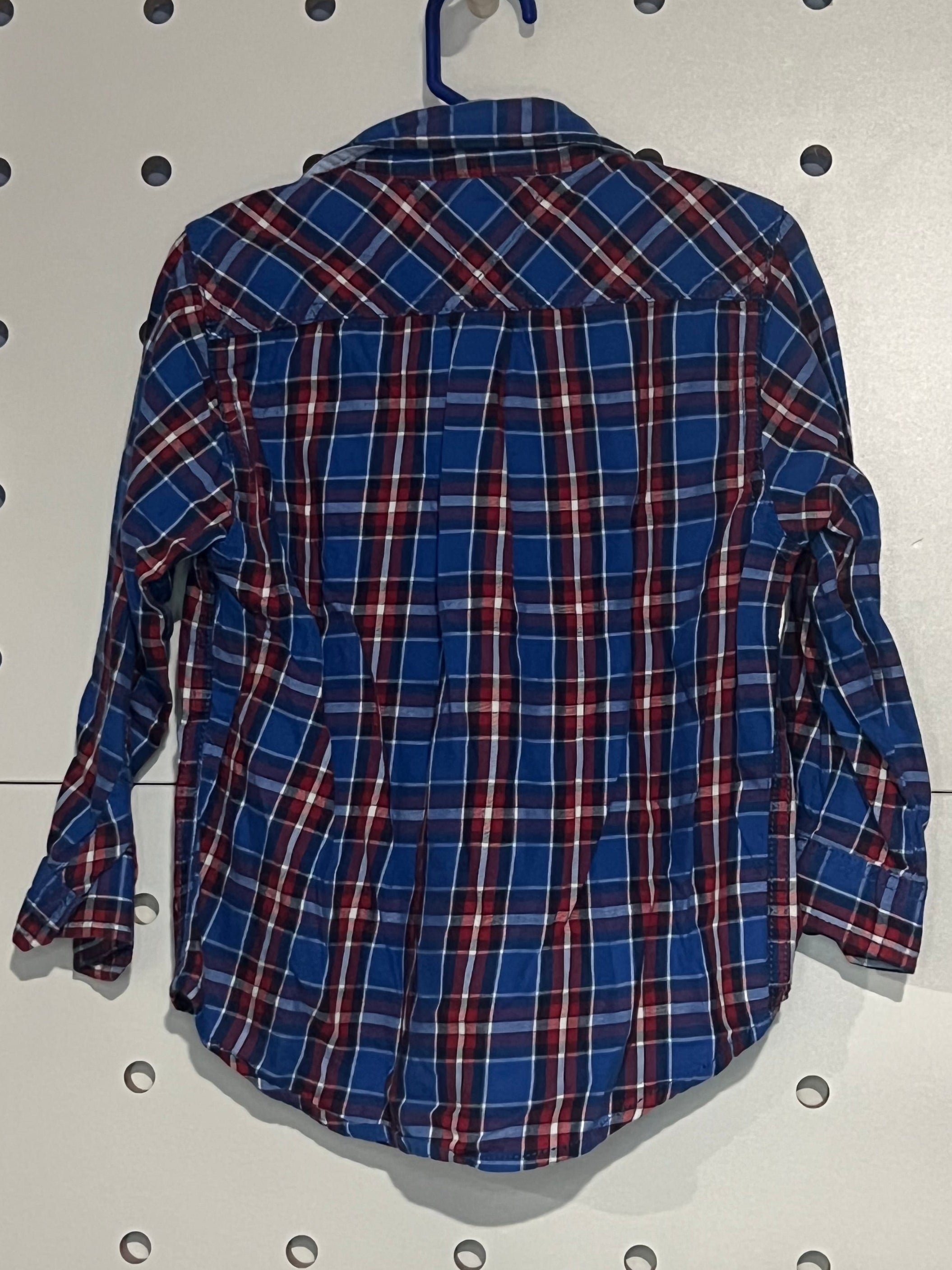 Tommy Hilfiger - Kids' Red White and Blue Plaid Button Down Shirt
