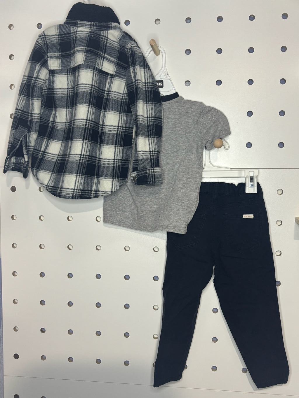 Weatherproof - Three Piece Kids' Grayscale Outfit (Shirt, Pants, Jacket)