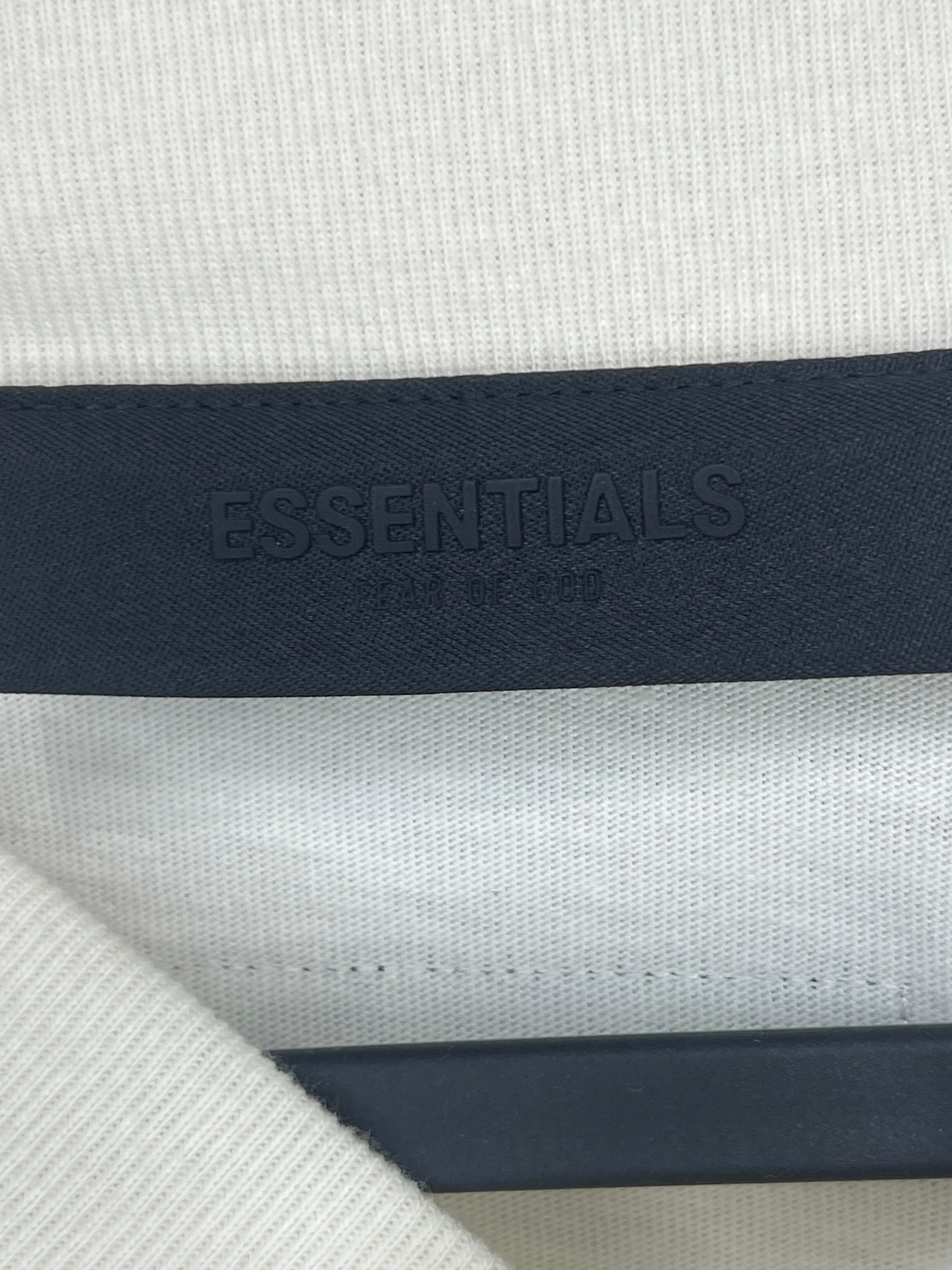 ESSENTIALS by Fear of God - Oversized Cream V-Neck T-Shirt