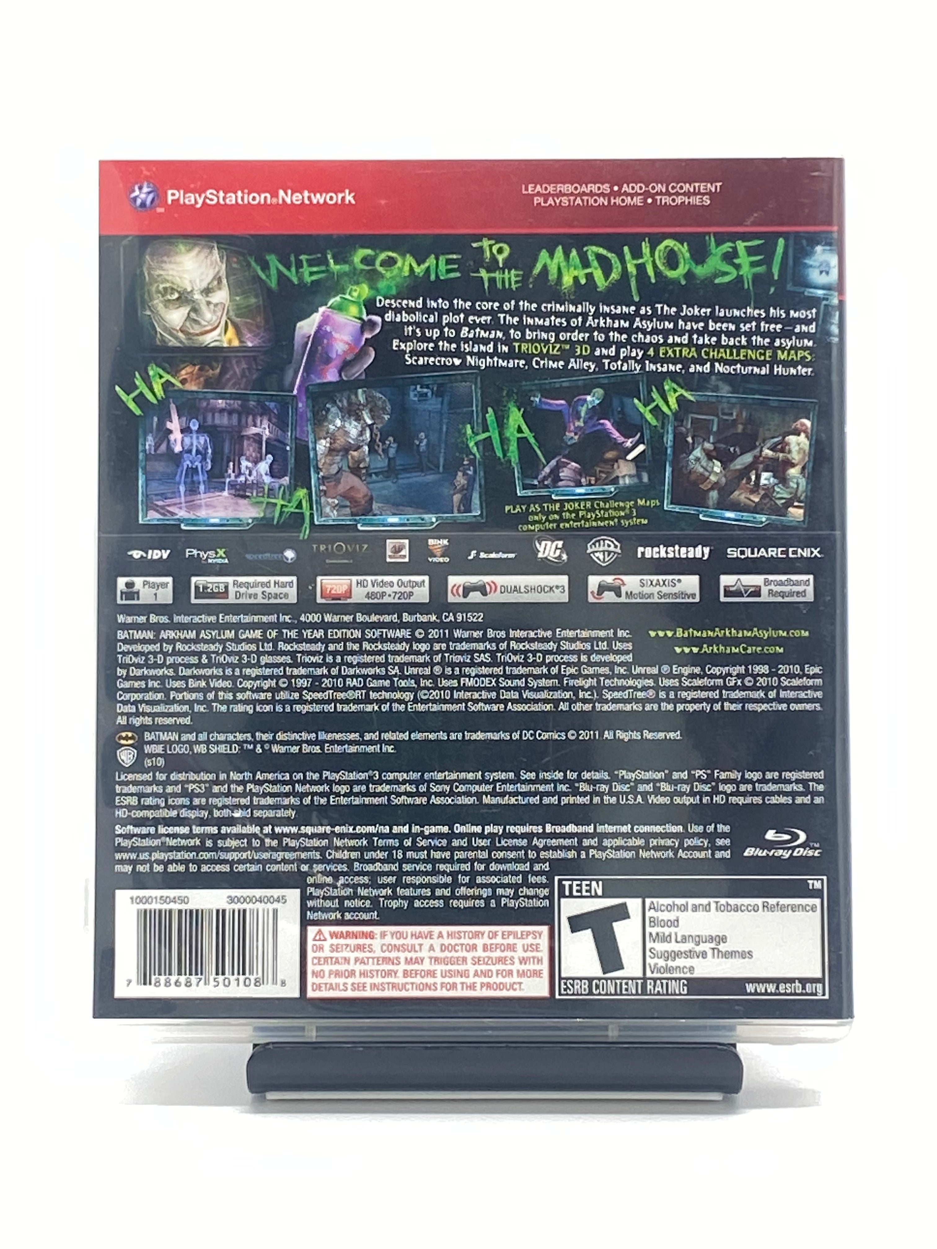 Batman Arkham Asylum GOTY Edition (PlayStation 3)