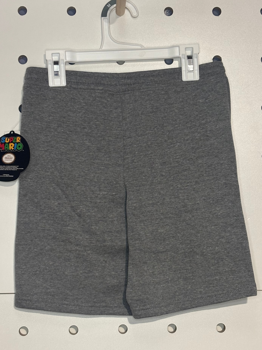 Super Mario - Youth Gray Mario Stitched Logo Sweat Shorts