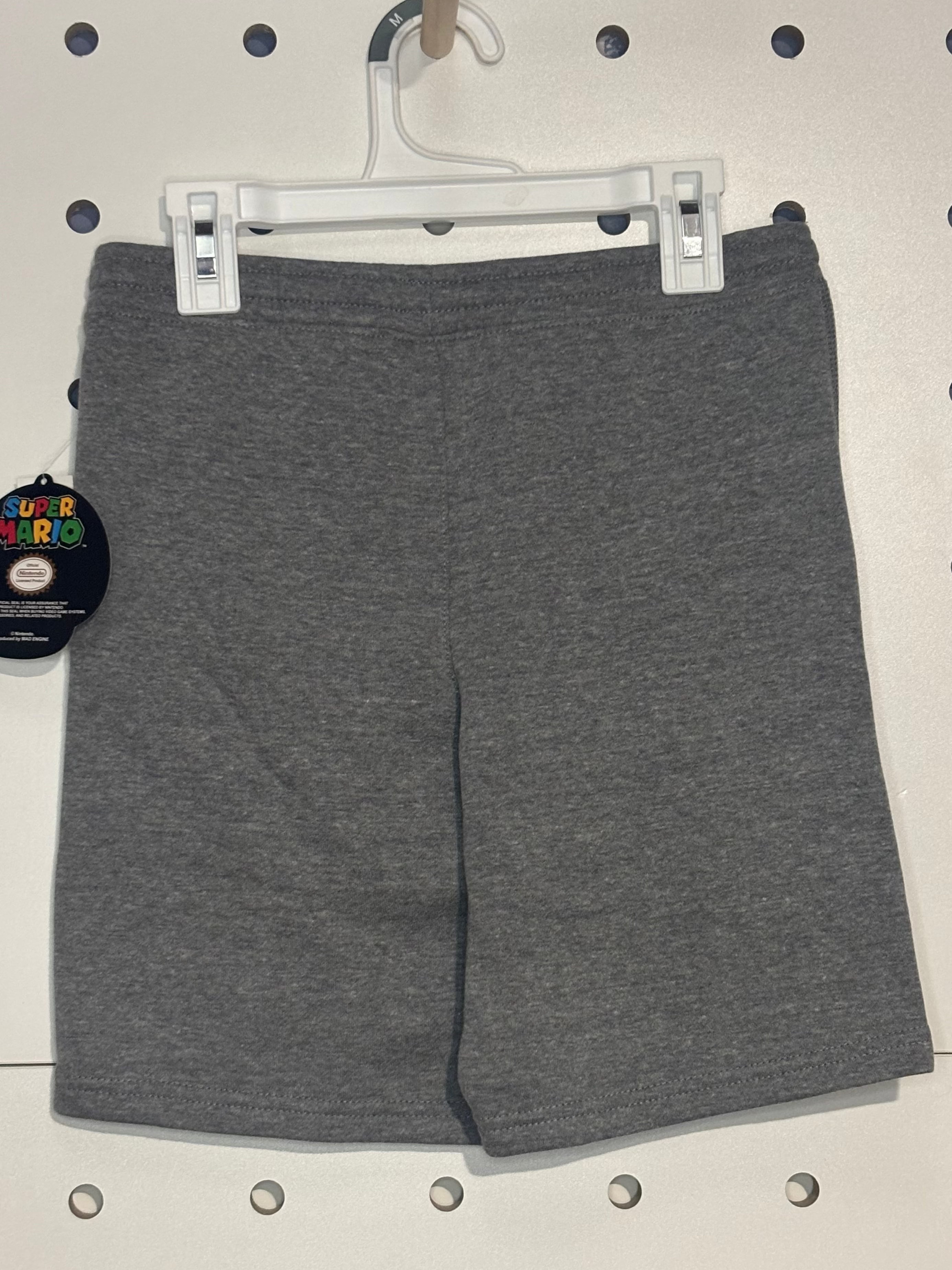 Super Mario - Youth Gray Mario Stitched Logo Sweat Shorts