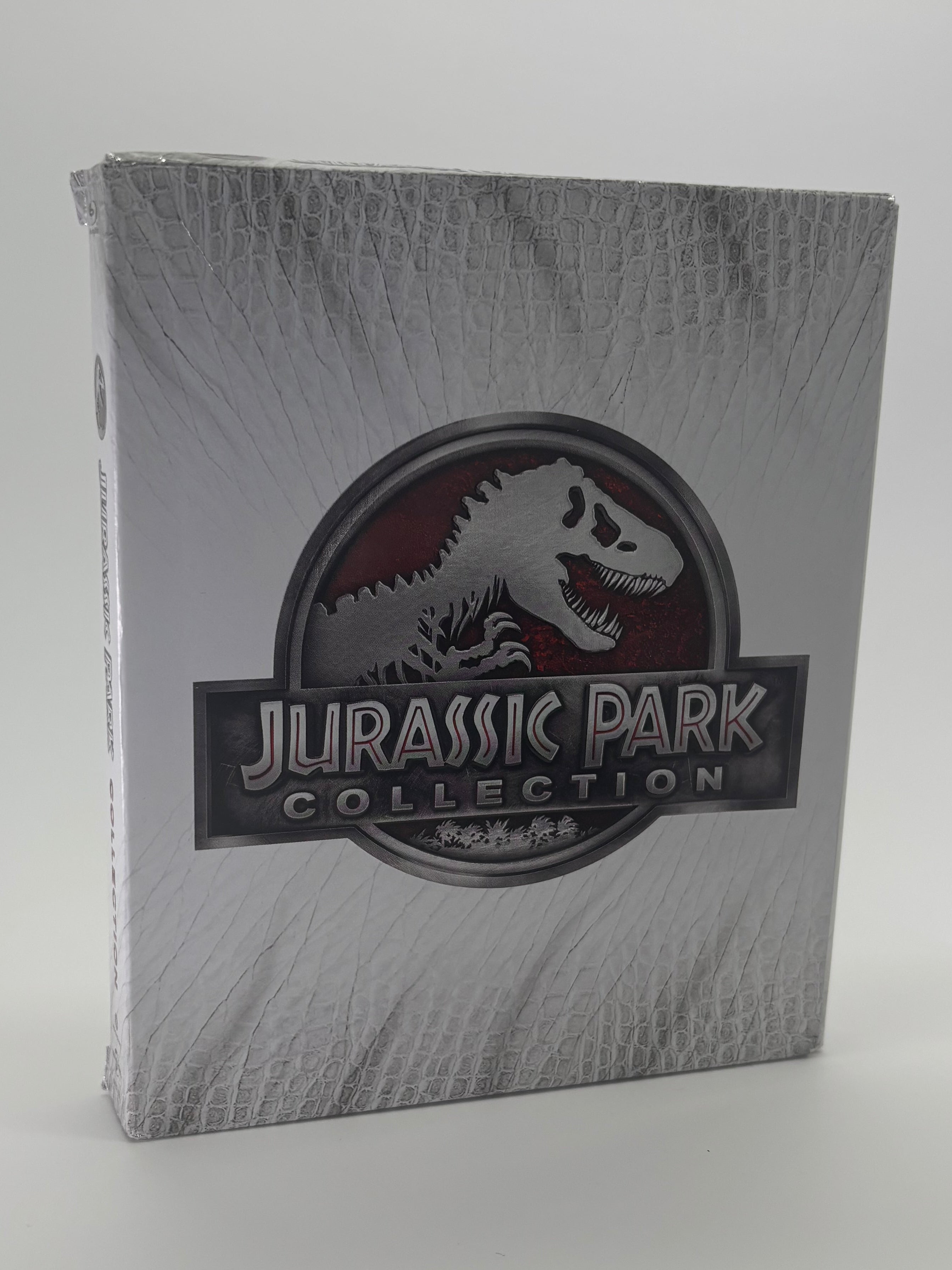 Box with 'Jurassic Park' logo on a white background