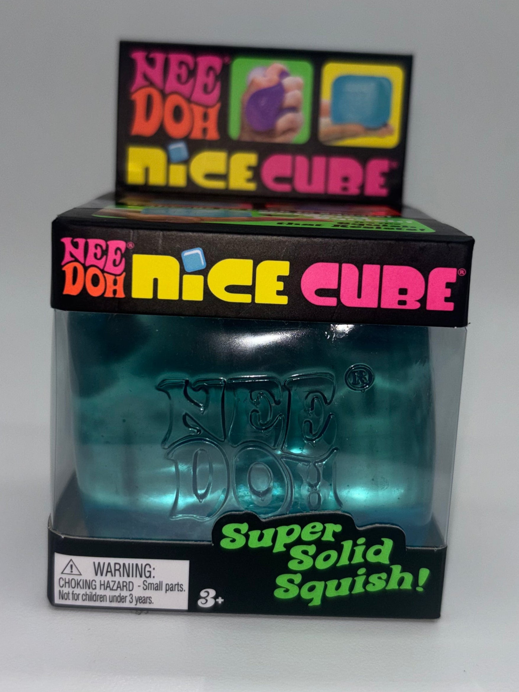 NeeDoh Nice Cube with colorful packaging on a white background