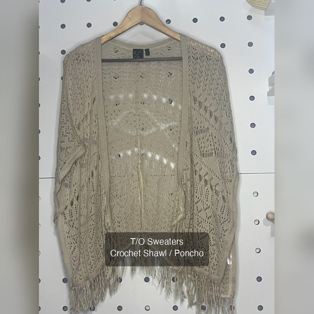 T/O Sweaters - Crochet Shawl / Poncho