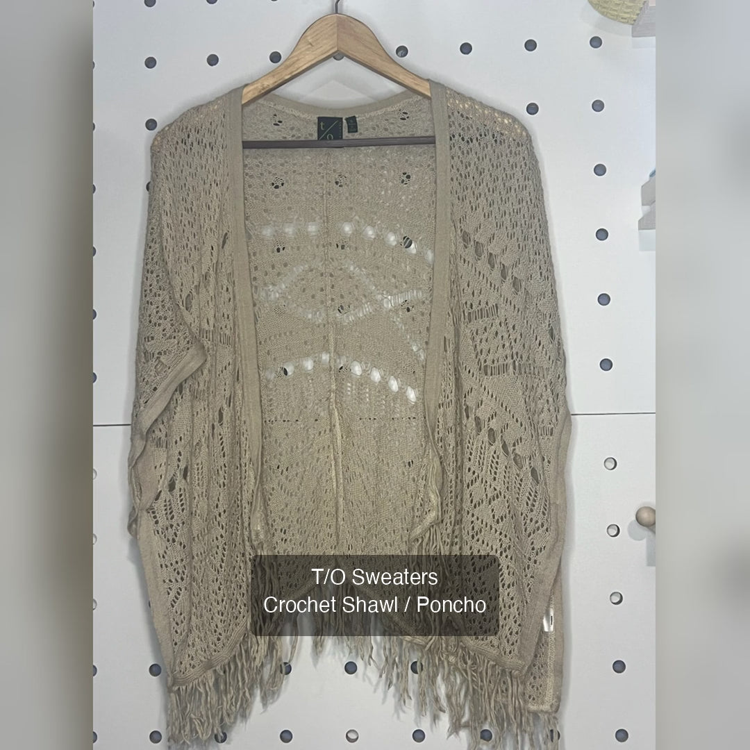 T/O Sweaters - Crochet Shawl / Poncho