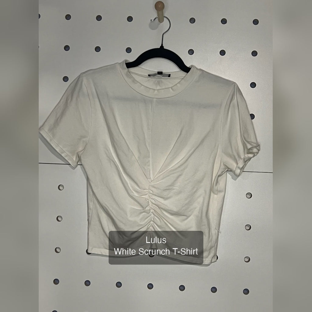 Lulus - White Scrunch T-Shirt
