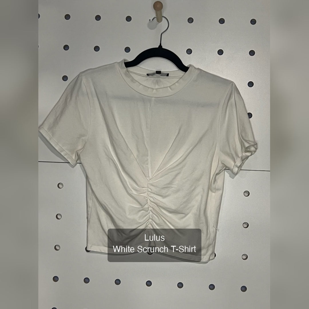Lulus - White Scrunch T-Shirt