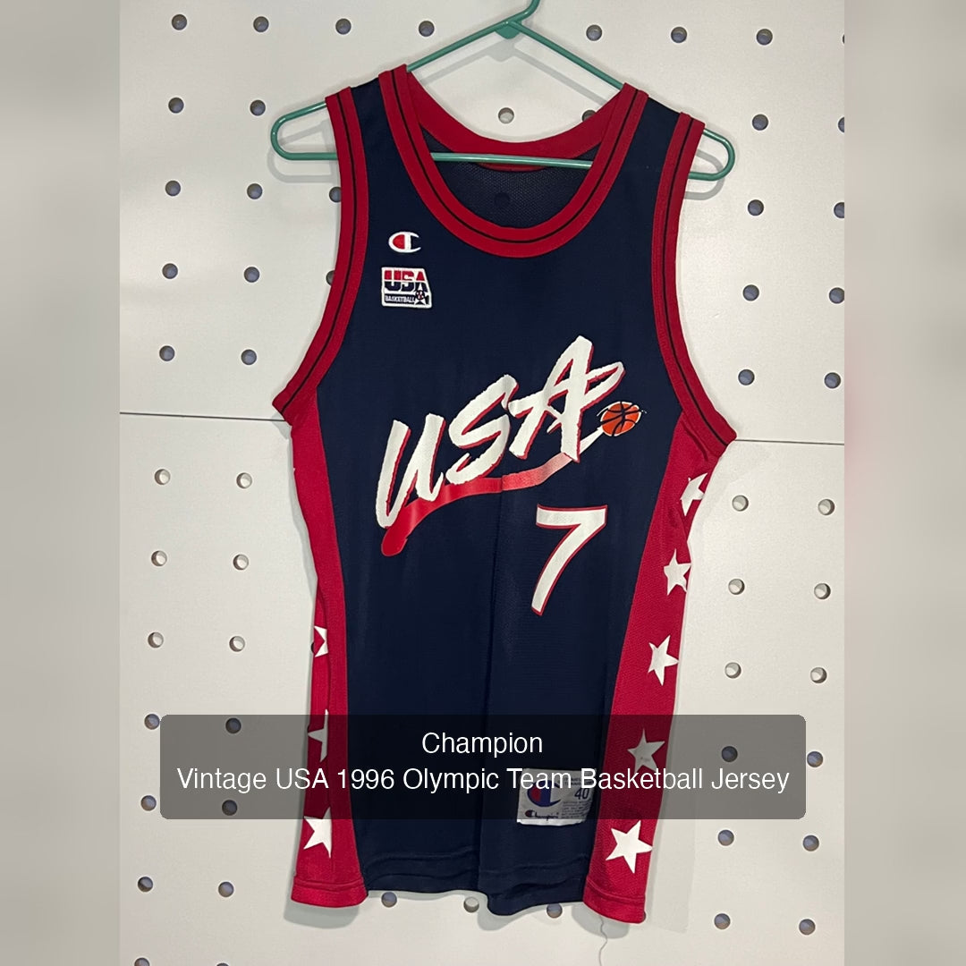 Champion - Vintage USA 1996 Olympic Team Basketball Jersey