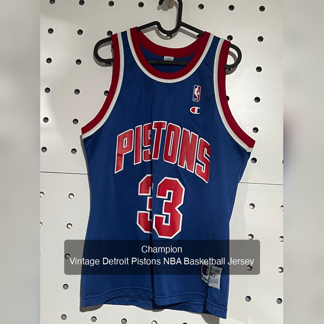 Champion - Vintage Detroit Pistons NBA Basketball Jersey