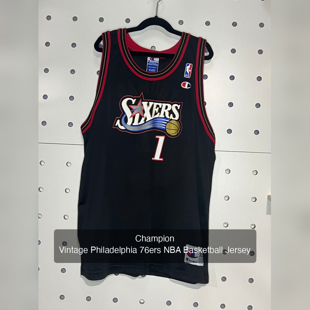 Champion - Vintage Philadelphia 76ers NBA Basketball Jersey